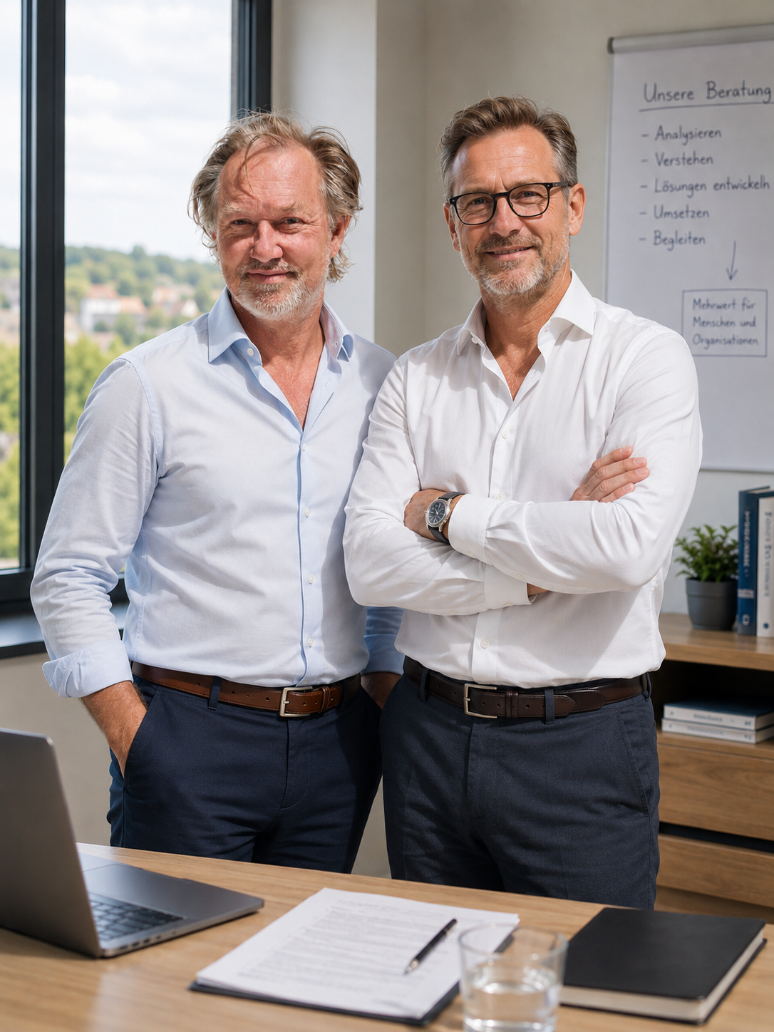 Die Gründer der Bewertungsexperten im Büro
